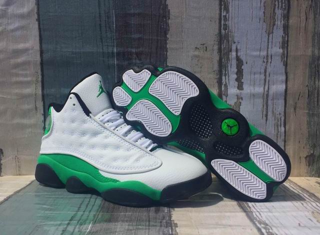 Air Jordan 13 Men's Basketball Shoes White Green 3M AJ13-63